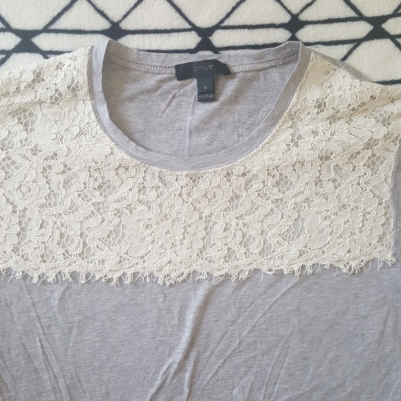 NWOT J.Crew Floral Lace Top - Picture 2 of 6